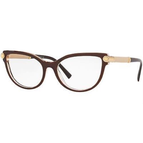 Versace Eyeglasses VE3270Q 5300 54mm Transparent Brown Crystal / Demo Lens