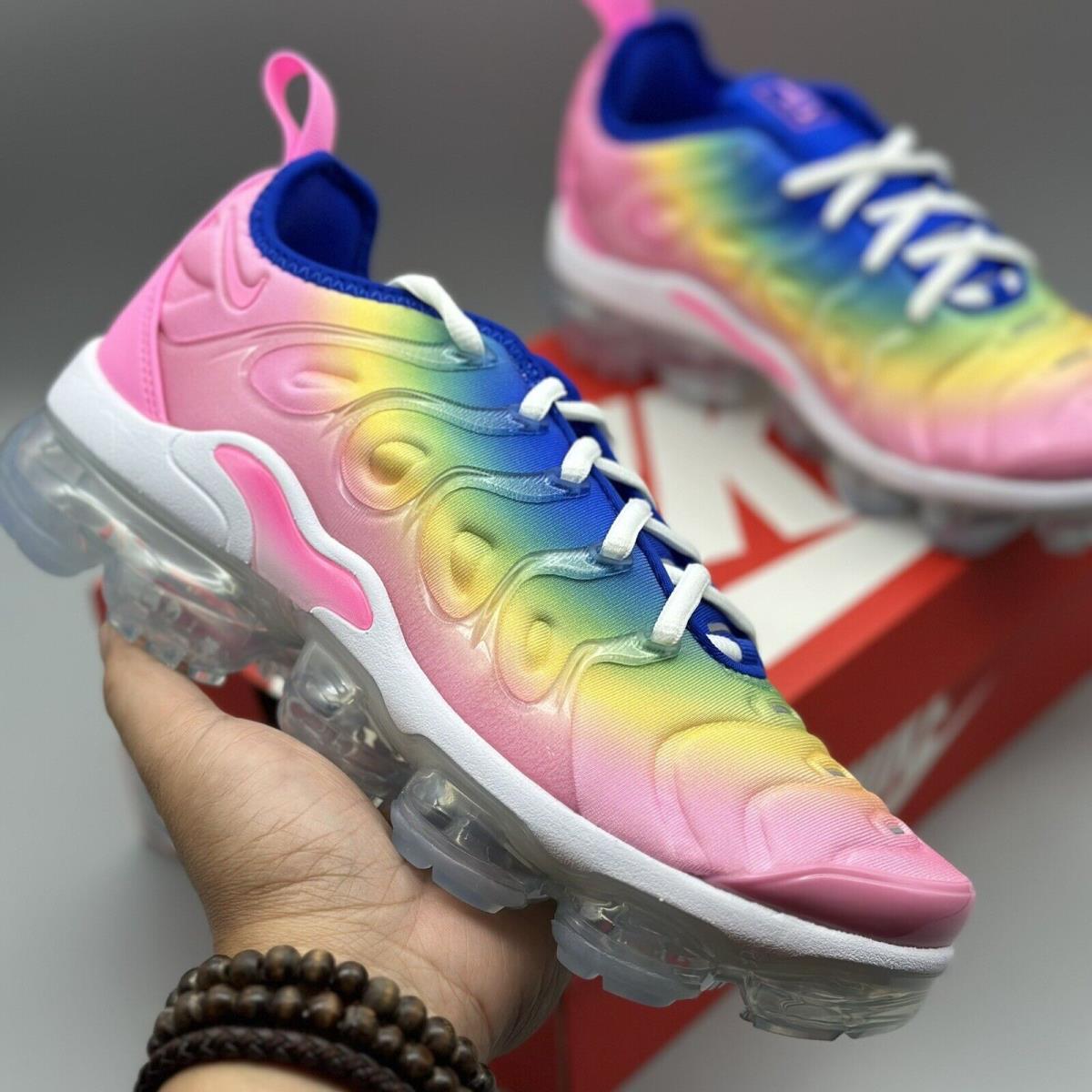 Nike Air Vapormax Plus Rainbow Pink Green Blue Yellow FJ4550 606 Womens Shoe SporTipTop