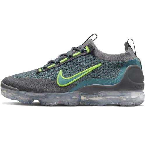 Nike Men`s Air Vapormax 2021 Flyknit `grey Teal` Shoes Sneakers DM0025-001 - Cool Grey/Washed Teal