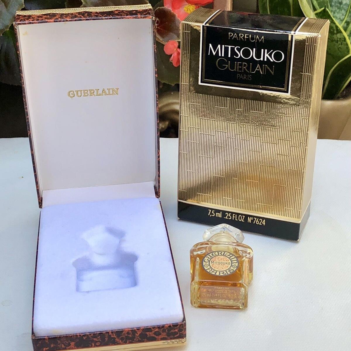 Vintage Mitsouko Guerlain Parfum Extrait .25oz Mini Perfume Double Boxed