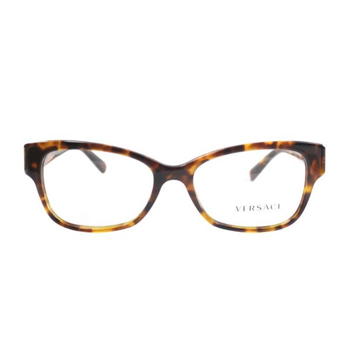 Versace Rx-able Eyeglasses VE3196A 5074 54 Tortoise Havana Frames W/studs