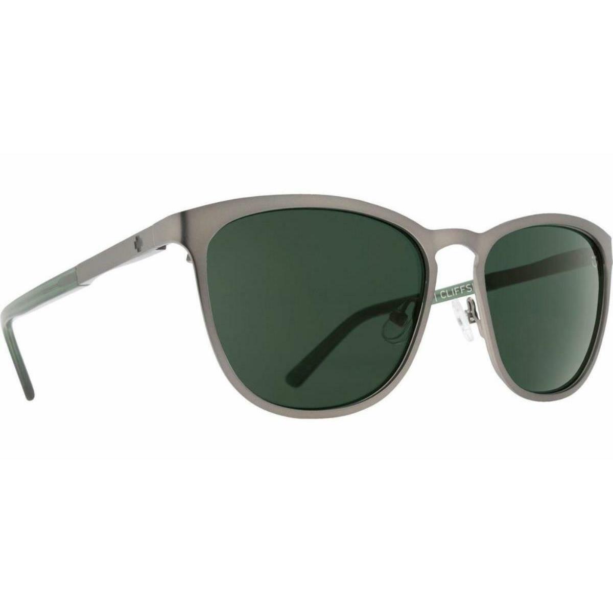 Spy+ Cliffside Sunglasses - Matte Gunmetal/trnslucent Seaweed / Happy Gray Green
