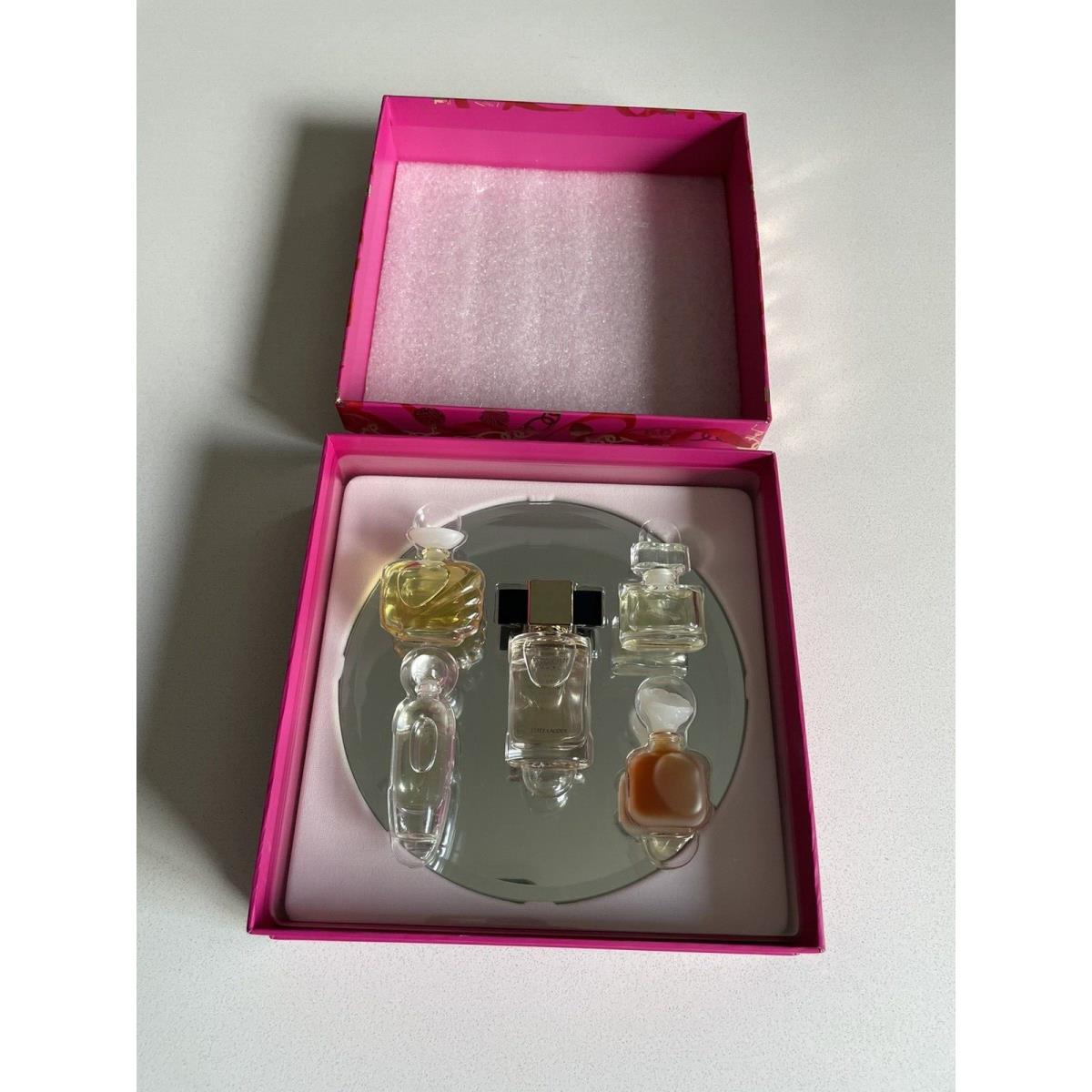 Estee Lauder Small Wonders 5 Piece Perfume Set with Mirrored Base