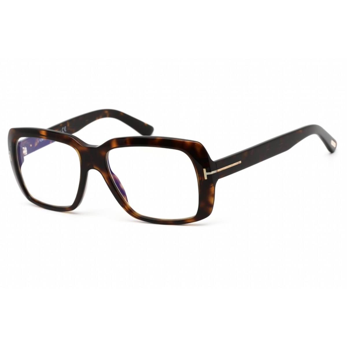 Tom Ford Men`s Eyeglasses Full Rim Rectangular Dark Havana Frame FT5822-B 052