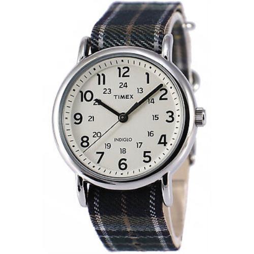 Timex TW2R51400 Weekender Unisex Analog Watch Fabric/leather Strap
