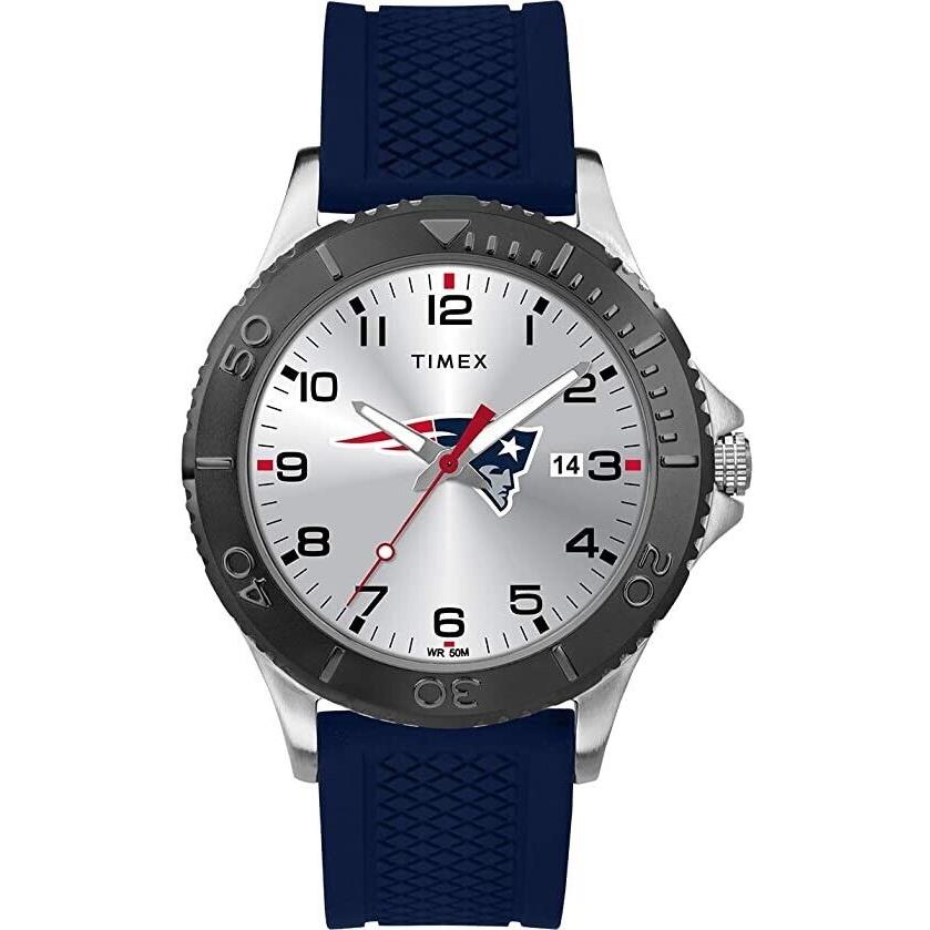 Timex Gamer Navy New England Patriots Nfl Gamer Navy England Patriots Nfl 40mm Blue Men`s Watch Twzfpatme