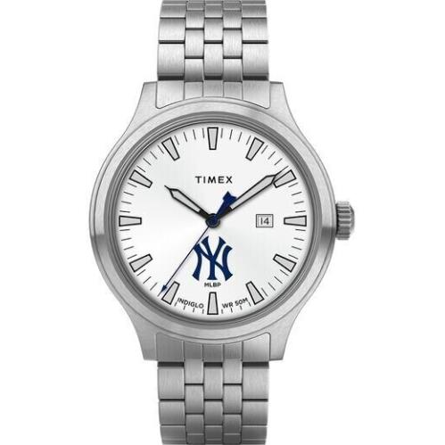 Timex Top Brass New York Yankees Mlb Top Brass York Yankees Mlb 42mm Stainless Steel Men`s Watch Twzbyanmp