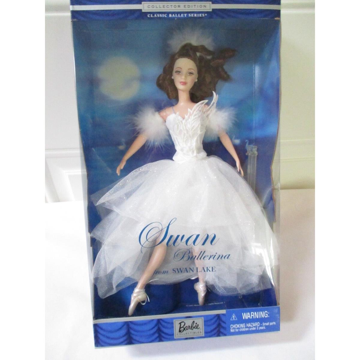 Mattel Nrfb Swan Ballerina FR Swan Lake Barbie Doll 53867 2001 Stand Inside