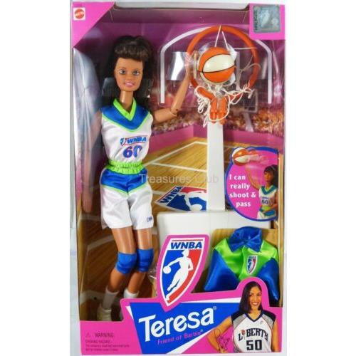 Barbie Wnba Teresa Doll 20350 Never Removed From Box 1998 by Mattel Inc