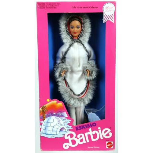 Eskimo Barbie Doll Special Edition Dolls of The World 9844 Nrfb 1990 Mattel