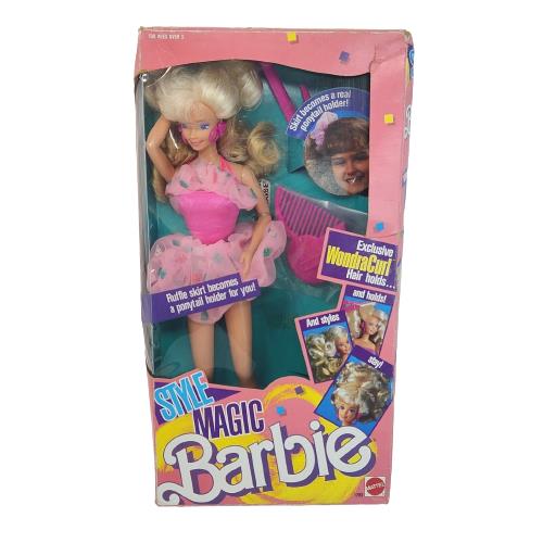 Vintage 1988 Style Magic Barbie Doll 1283 Wondra Curl Curling Iron