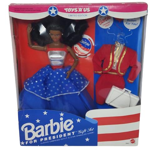Vintage 1991 African American Barbie For President Doll 3940 Nrfb Toys R US