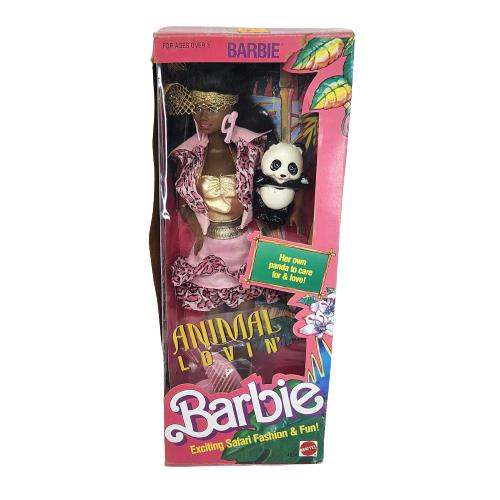 Vintage 1989 Animal Lovin Black Barbie Doll 4824 African American
