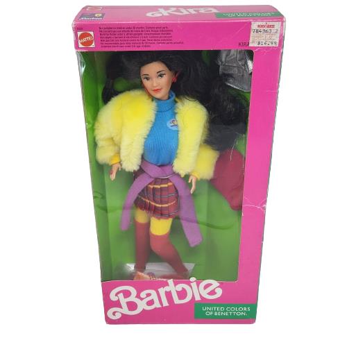 Vintage 1990 United Colors OF Benetton Kira Asian Barbie Doll 9409 Nrfb
