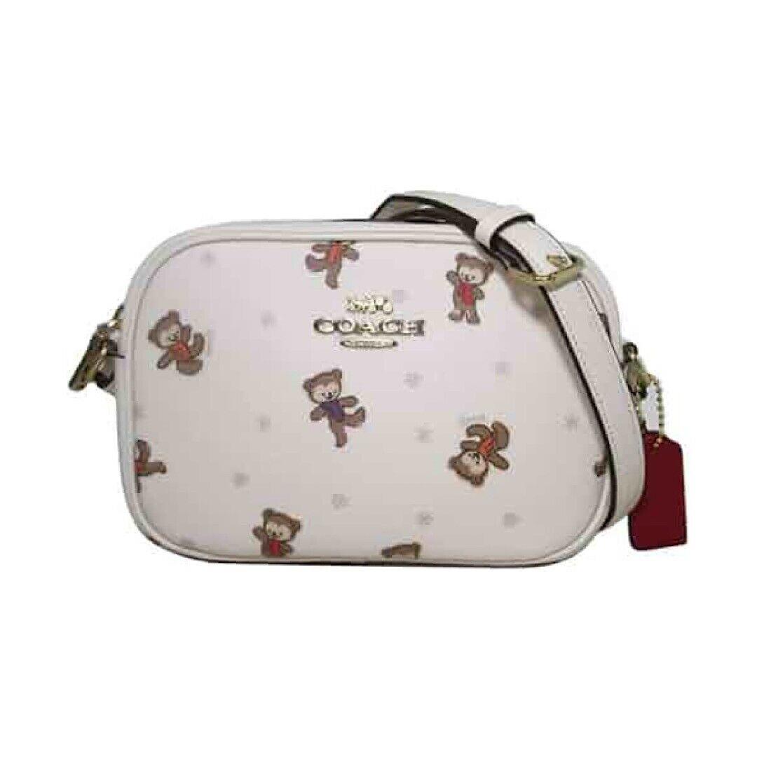 Coach Mini Jamie Camera Bag Crossbody Teddy Bear Mini Jamie Snowflake CF353