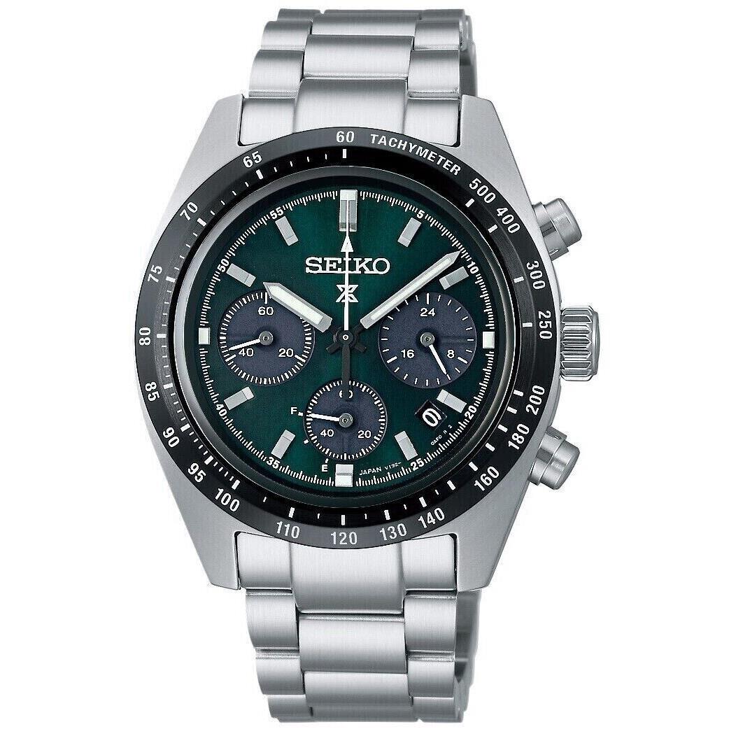 Seiko SSC933 Speedtimer Green Dial Chronograph Solar Watch
