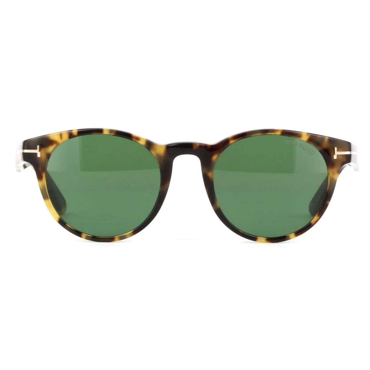 Tom Ford Palmer FT0522 56N Sunglasses Havana Frame Green Lenses 51mm