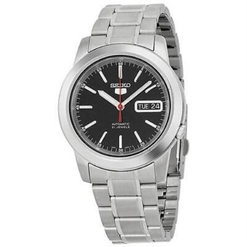 Seiko 5 SNKE53 Automatic Day-date Black Dial Stainless Steel Mens Watch SNKE53K1