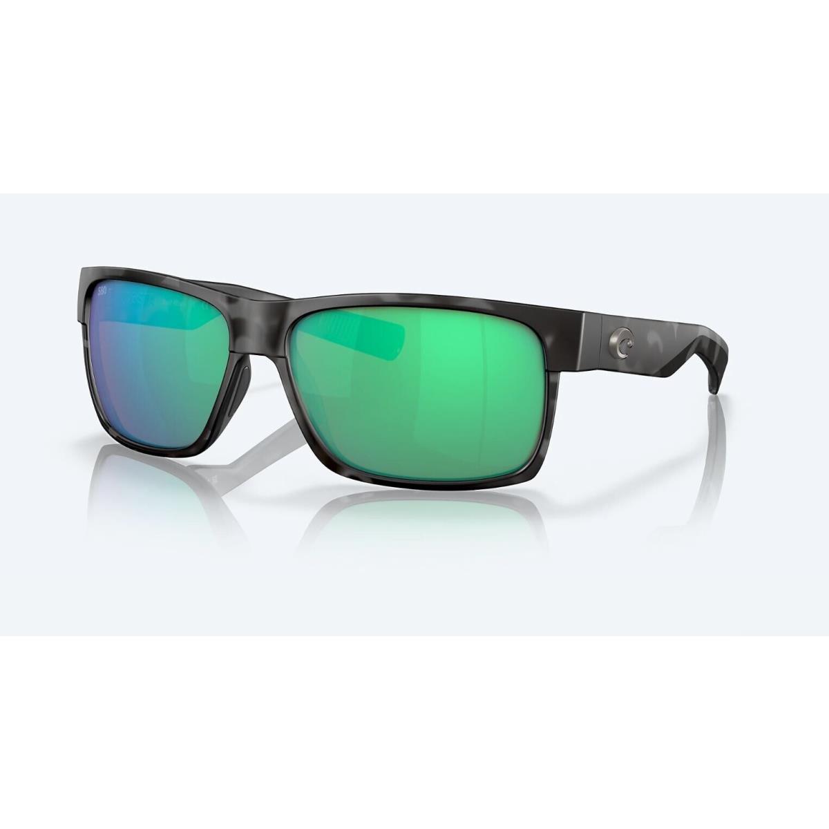 Costa Del Mar Half Moon Tiger Shark / Green Mirror Polarized Glass 580G