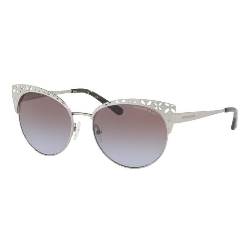 Michael Kors MK1023 Evy Sunglasses Silver W/brown Purple Lens 56mm 106368 1023