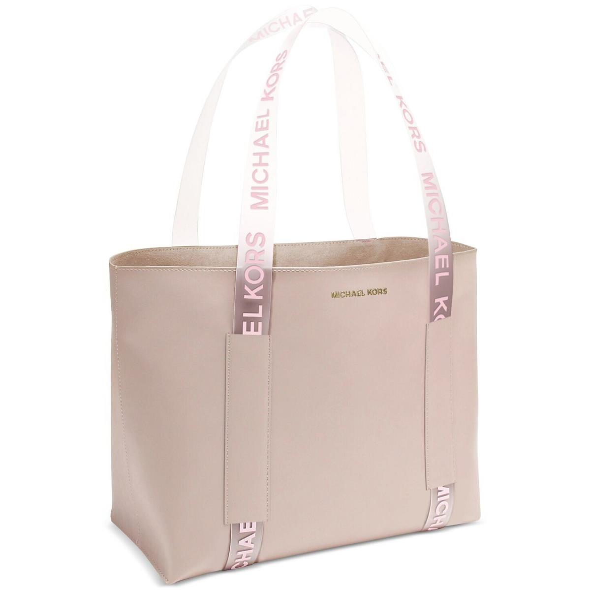 Michael Kors Tote Vegan Bag Large Beige Pink by Fragrance Line Clear Straps