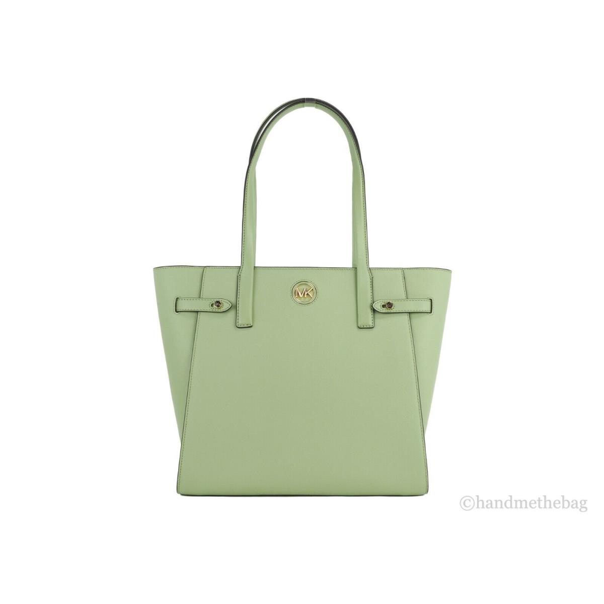 Michael Kors Carmen Large Light Sage Saffiano Leather North South Tote Handbag