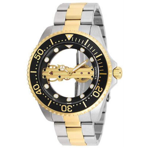 Invicta 26479 Pro Diver Gold Dial Two Tone Stainless Mechanical Men`s Watch