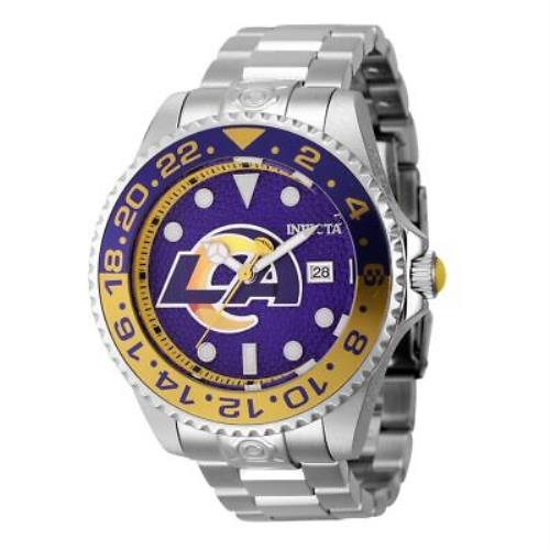 Invicta Nfl Los Angeles Rams Automatic Men`s Watch - 47mm. Steel 45030 - 