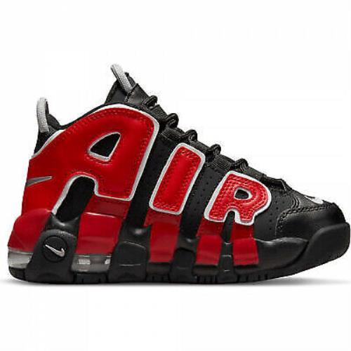 Nike Kids` PS Air More Uptempo Bred Basketball Shoe
