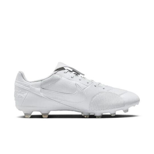 Nike Premier 3 FG Soccer Cleats Men`s Size 6.5 Triple White White Low AT5889-100