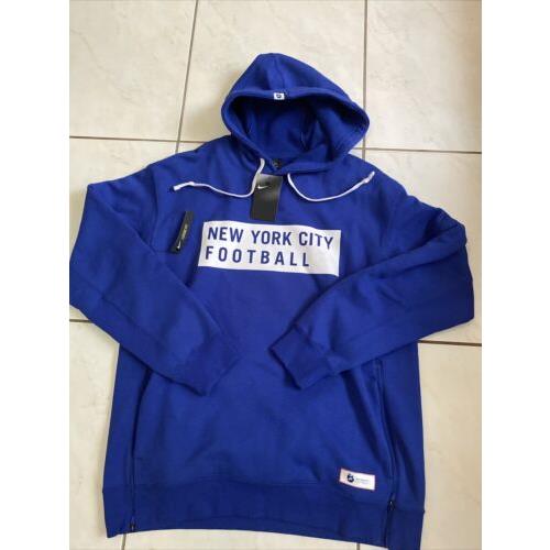 Nike York City Football Big Apple Hoodie Pullover M Adult Unisex Size M Blue