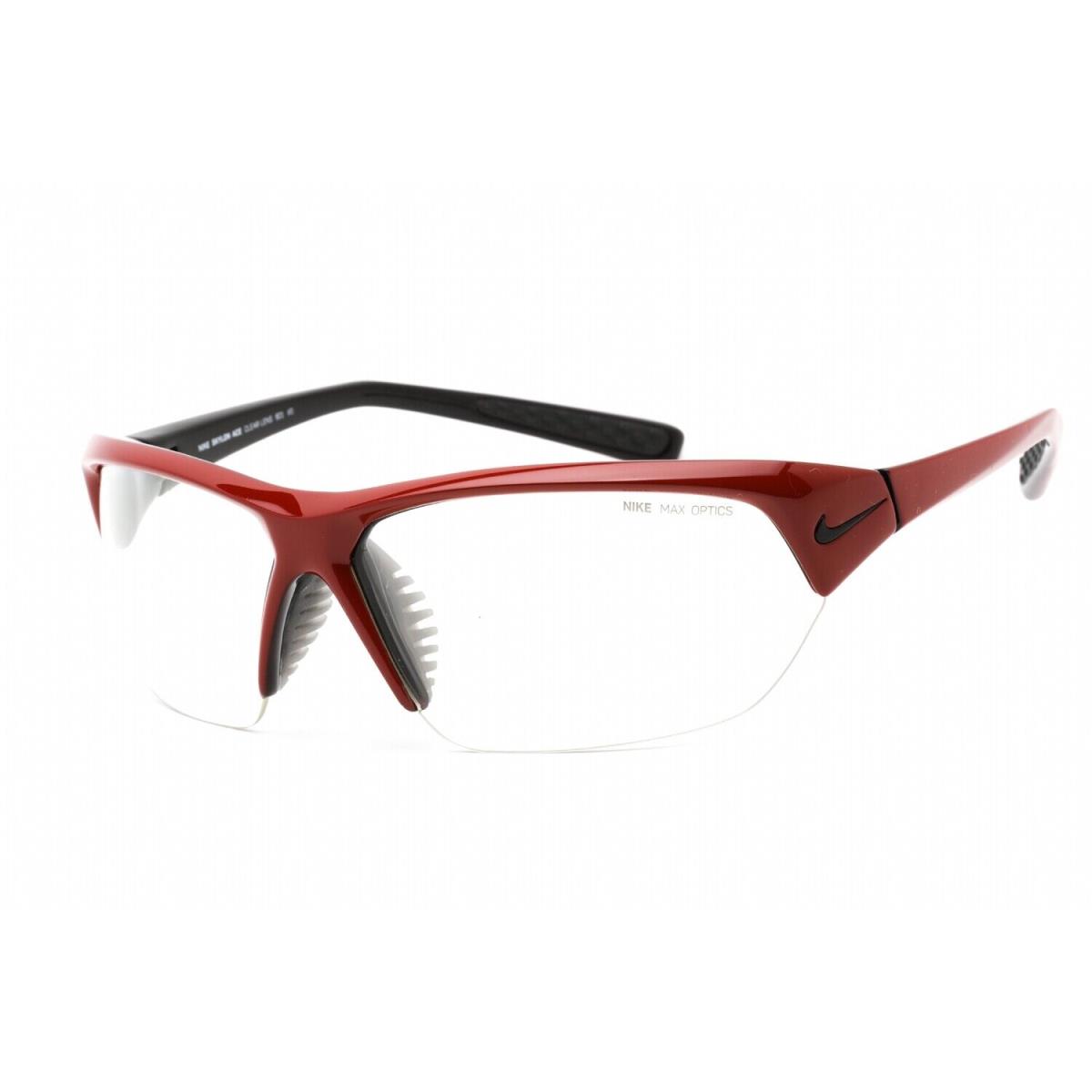 Nike Skylon Ace 601 Sunglasses Red Frame White Lenses 71mm - Frame: Red, Lens: Clear