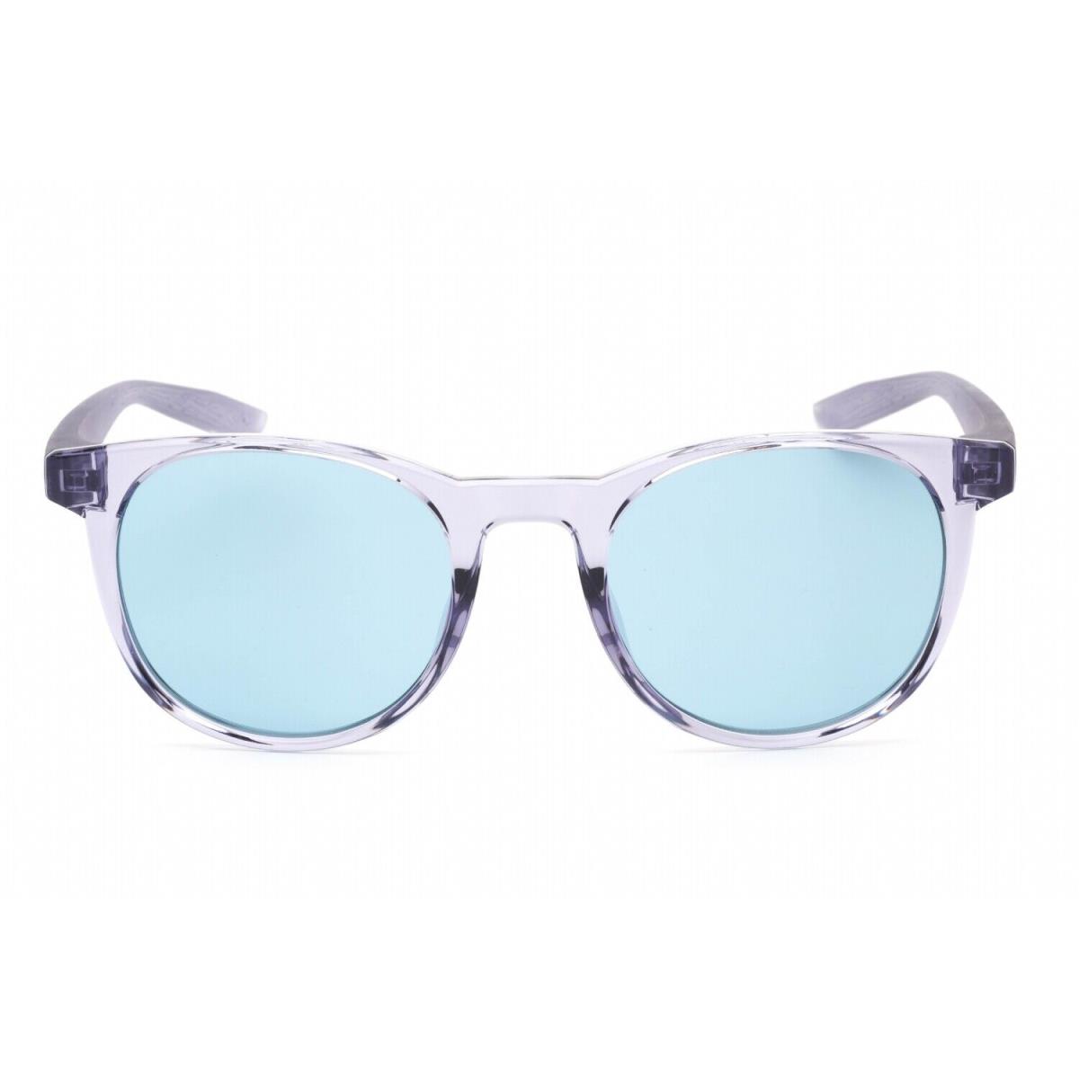 Nike Horizon Ascent DJ9920 500 Sunglasses Gray Frame Blue Lenses 51mm - Frame: Gray, Lens: Blue