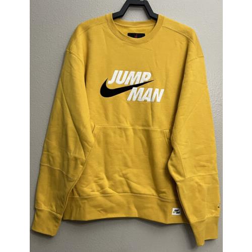Nike Air Jordan Jumpman Pullover Crew Sweatshirt Men Size Large DA7194 781 L