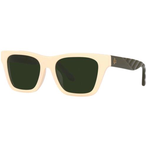 Tory Burch Women`s Solid Ivory Square Sunglasses - TY7181U-190671-52