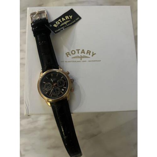 Rotary Men`s Watch Chronograph GS02879/04 Quartz Gold Plated