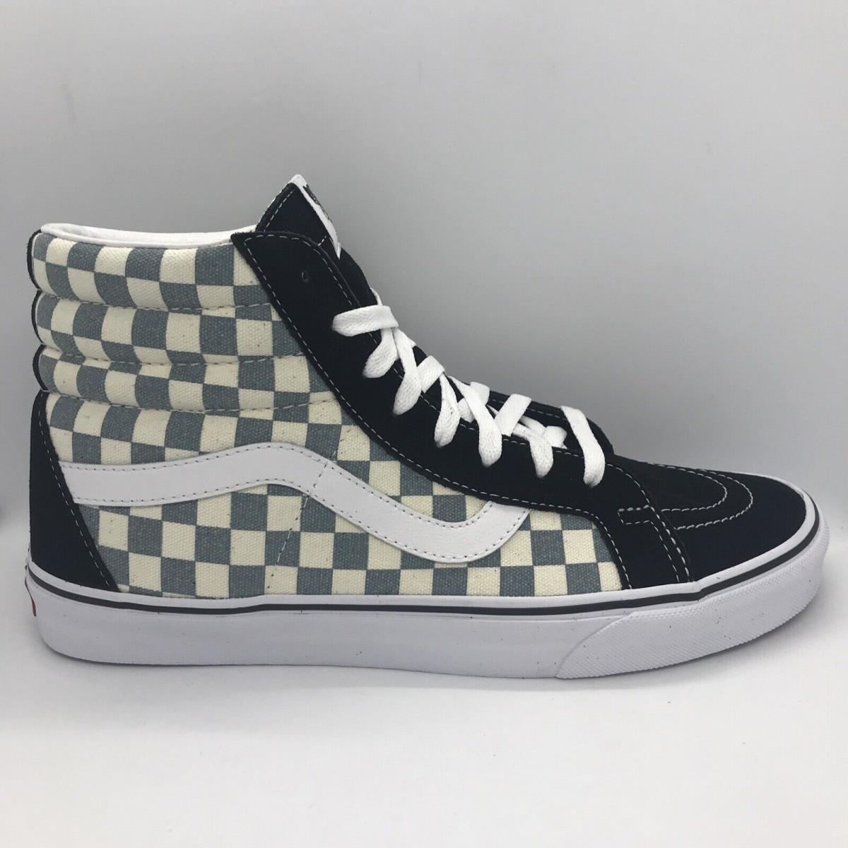 Vans Sk8 Hi Reissue Mens Sz 11 Checker Black Citadel Blue White VN0003CAIB7