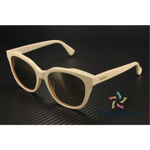 Maxmara MM0068 25G Plastic Ivory Brown Mirror 54 mm Women`s Sunglasses