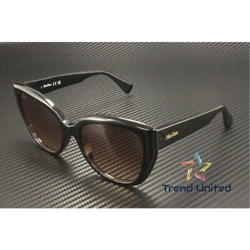 Maxmara MM0040 01B Plastic Shiny Black Gradient Smoke 54 mm Women`s Sunglasses