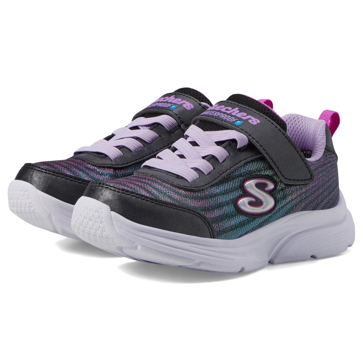 Girl`s Shoes Skechers Kids Wavy Lites 303393L Little Kid/big Kid Black/Multi