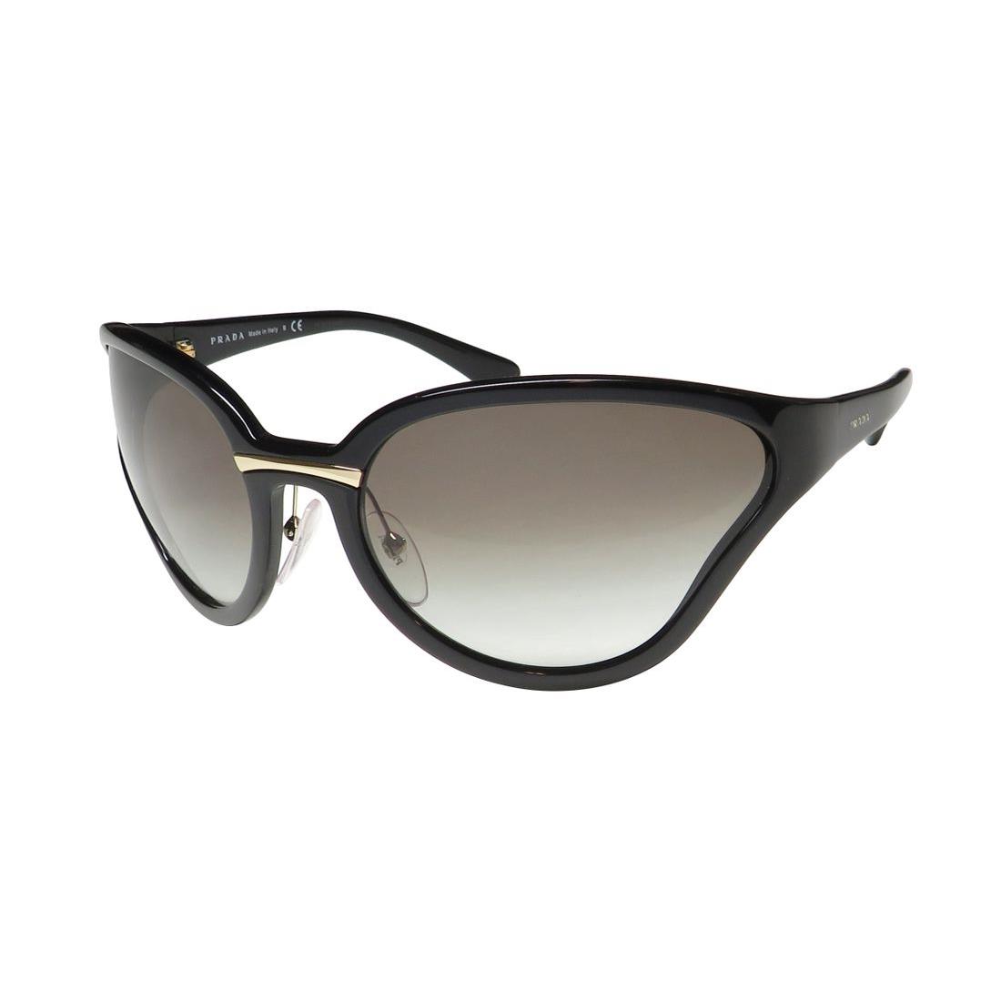 Prada 22V Oversized/wraparound Contemporary Italian Designer Sunglasses Black