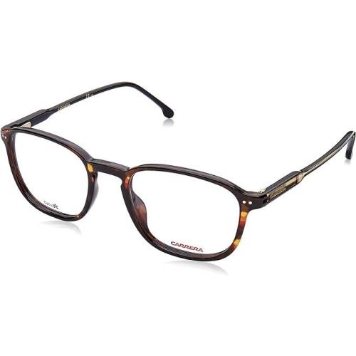 Carrera Rectangular Eyeglasses Dark Havana For Men Demo Lens - CA201 0086 - Frame: Brown