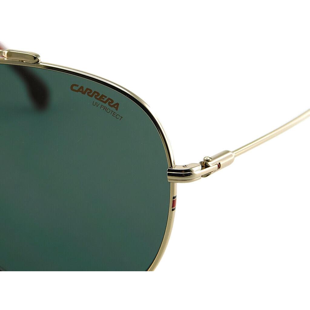 Carrera Aviator Sunglasses 183/F/S 063QT Gold Havana Red / Green Lens