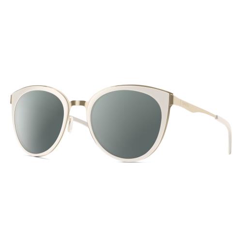 Smith Optic Somerset Womens Cateye Polarized Sunglasses White Gold 53mm 4 Option Smoke Grey Polar