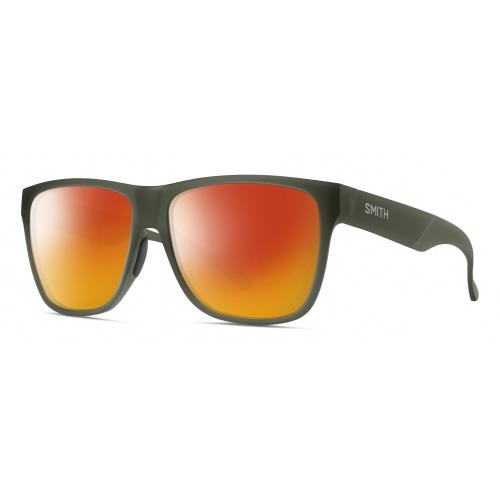 Smith Optics Lowdown XL 2 Unisex Polarized Sunglasses in Moss Crystal Green 60mm Red Mirror Polar