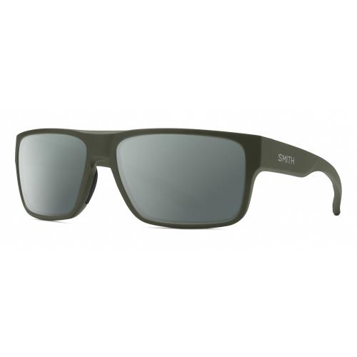 Smith Optics Soundtrack Unisex Rectangle Polarized Sunglasses in Moss Green 61mm Smoke Grey Polar