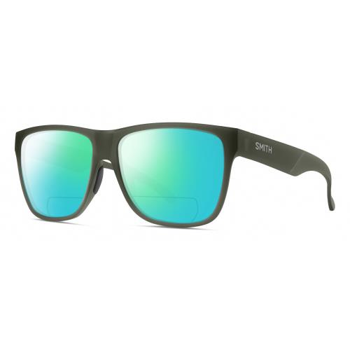 Smith Optics Lowdown XL 2 Unisex Polarized Bifocal Sunglasses Crystal Green 60mm Green Mirror