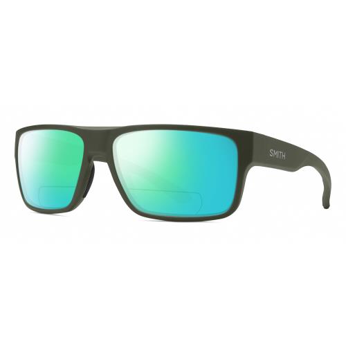 Smith Optics Soundtrack Unisex Polarized Bi-focal Sunglasses in Moss Green 61 mm Green Mirror