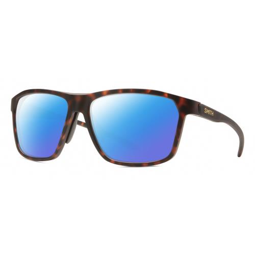 Smith Optic Pinpoint Unisex Polarized Sunglasses Tortoise Havana Brown Gold 59mm - Frame: Multicolor, Lens: Blue Mirror Polar