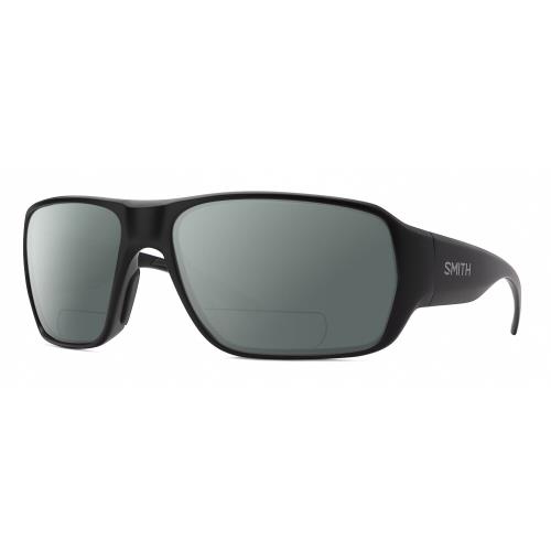 Smith Optics Castaway Unisex Wrap Polarized Bifocal Sunglasses Matte Black 63 mm Grey